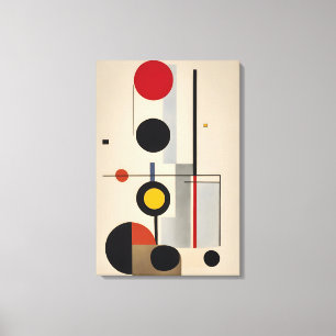 De geometrische Abstracte kunst van het Bauhaus Canvas Afdruk