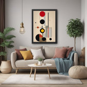 De geometrische Abstracte kunst van het Bauhaus Perfect Poster