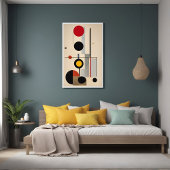 De geometrische Abstracte kunst van het Bauhaus Perfect Poster