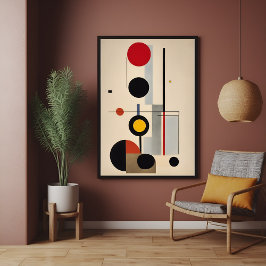 De geometrische Abstracte kunst van het Bauhaus Poster