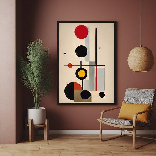 De geometrische Abstracte kunst van het Bauhaus Poster