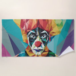 de Geometrische Clown Strandlaken