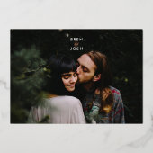 De Geometrische Driehoek Nieuwe Golffoto bewaart d Folie Uitnodiging (Voorkant)