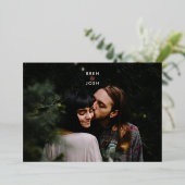 De Geometrische Driehoek Nieuwe Golffoto bewaart d Folie Uitnodiging (Staand Voorkant)