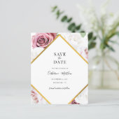 De Geometrische Floral van de begroting goot Roze  (Staand voorkant)