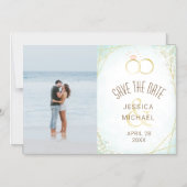 De Geometrische Foto van de Ring van de waterverf  Magnetische Uitnodiging (Voorkant)