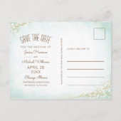 De Geometrische Foto van de Ring van de waterverf  Uitnodiging Briefkaart (Achterkant)