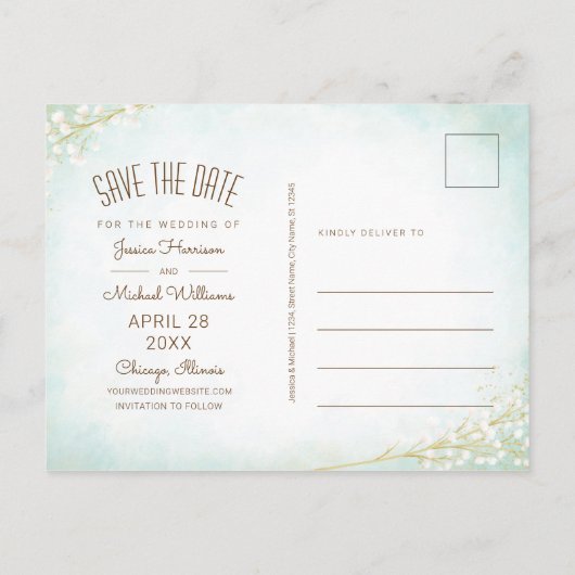 De Geometrische Foto van de Ring van de waterverf  Uitnodiging Briefkaart (Achterkant)