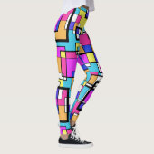 De geometrische kleurrijke vormen van Retro 80 Leggings (Rechts)