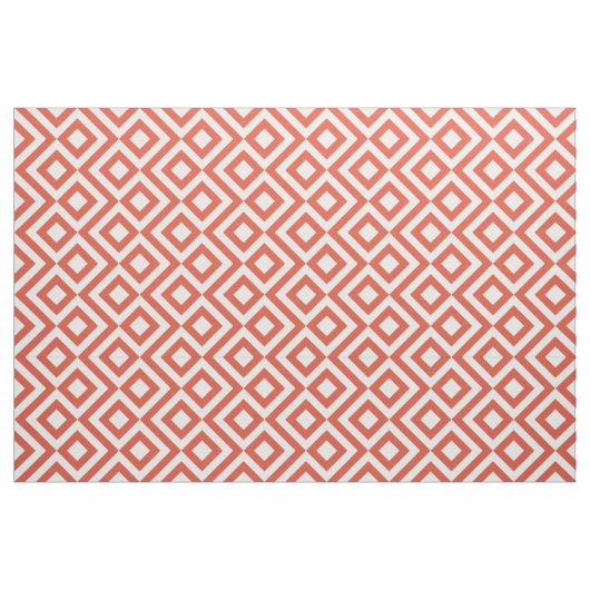 De geometrische Oranje en Witte Stof van het (Fat Quarter)