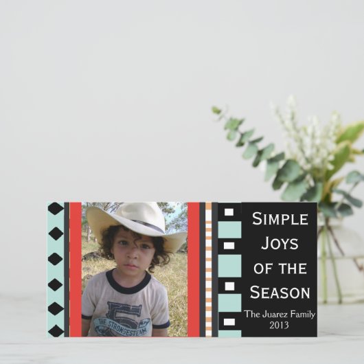 De Geometrische Personaliseerbare Vakantie van het Feestdagenkaart (Staand voorkant)