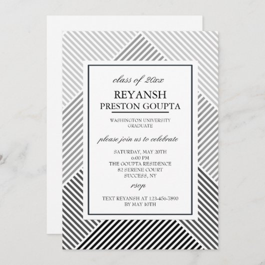 De geometrische Uitnodiging Achtergrond van (Voorkant / Achterkant)