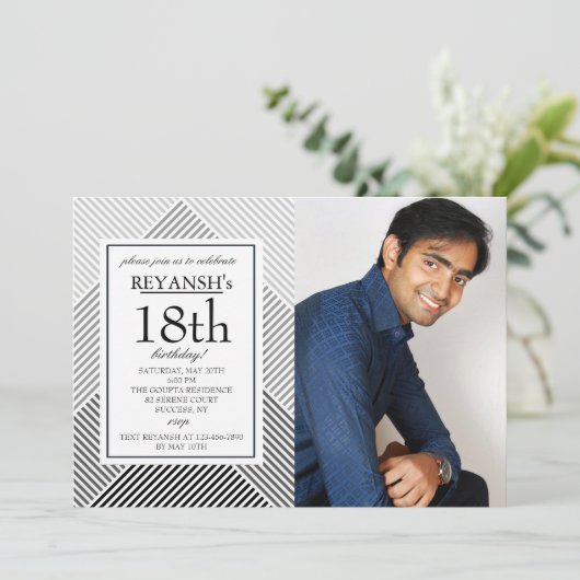 De geometrische Uitnodiging Achtergrond van de (Staand voorkant)