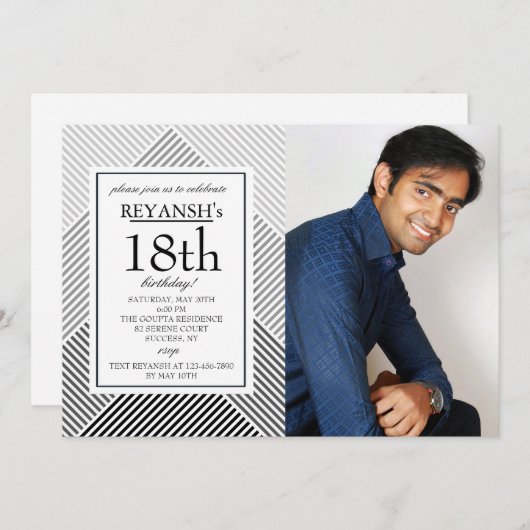 De geometrische Uitnodiging Achtergrond van de (Voorkant / Achterkant)