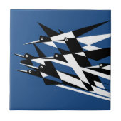 De geometrische vogels van de Art Deco Soar to Suc Tegeltje (Voorkant)