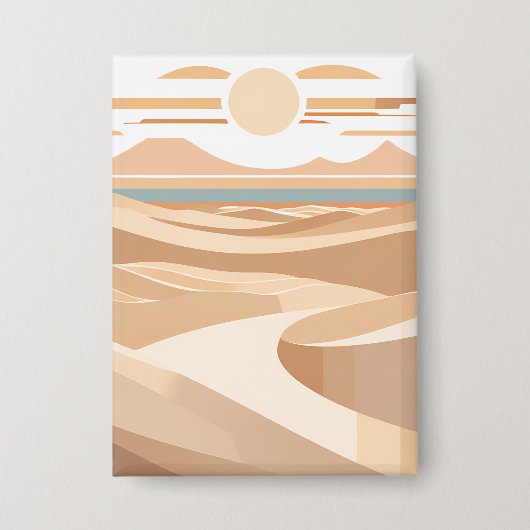 De geometrische woestijn button (Voorkant)