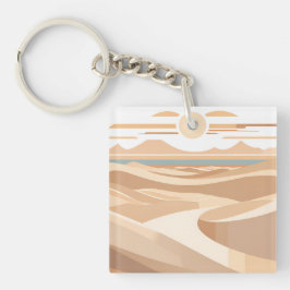 De geometrische woestijn sleutelhanger