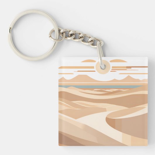 De geometrische woestijn sleutelhanger (Voorkant)