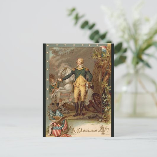 De  George Washington vierde op rij Briefkaart (Staand voorkant)