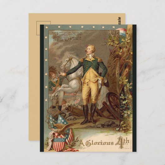 De  George Washington vierde op rij Briefkaart (Voorkant / Achterkant)