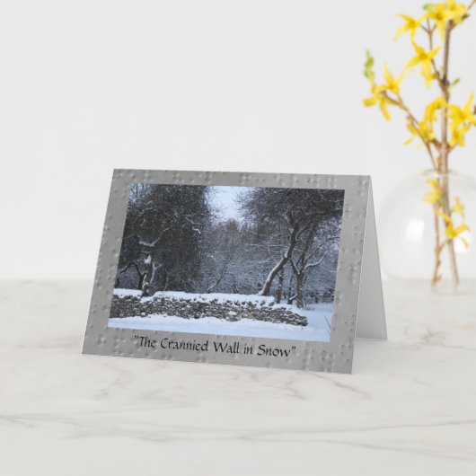 De gepantserde muur in sneeuw kaart (Gele Bloem)