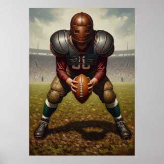 De gepantserde quarterback poster