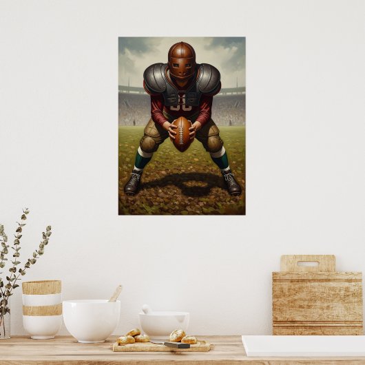 De gepantserde quarterback poster (Keuken)