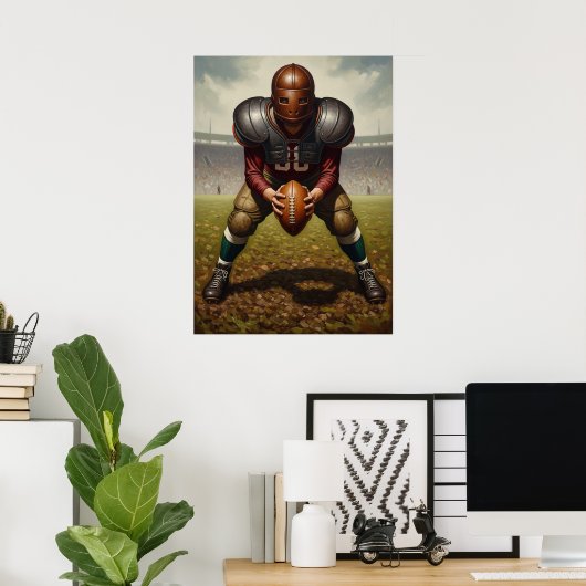 De gepantserde quarterback poster (Thuiskantoor)