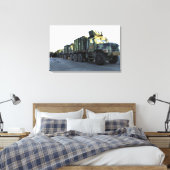 De gepantserde vrachtwagens zitten op de pier in M Canvas Afdruk (Insitu (Slaapkamer))