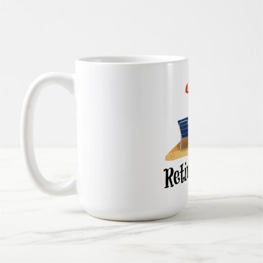 De gepensioneerde Chick op het strand Koffiemok (Links)