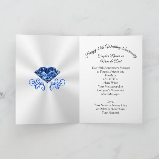 De gepersonaliseerde 45ste Kaarten van het (Binnen)