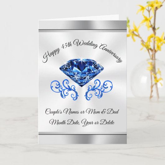 De gepersonaliseerde 45ste Kaarten van het (Gele Bloem)