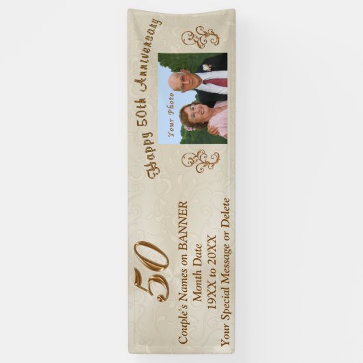 De gepersonaliseerde 50ste Banners van het (Verticaal)