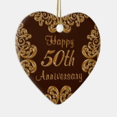 De gepersonaliseerde 50ste Giften van het Jubileum Keramisch Ornament (Rechts)