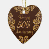 De gepersonaliseerde 50ste Giften van het Jubileum Keramisch Ornament (Links)