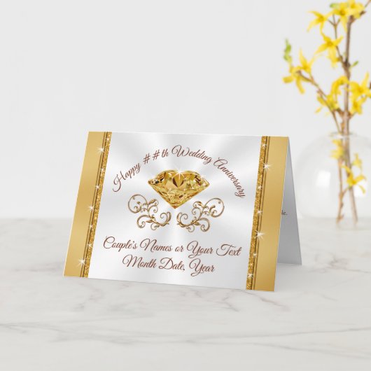 De gepersonaliseerde 50ste Kaarten van het (Gele Bloem)