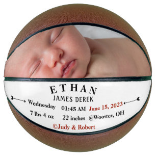 De gepersonaliseerde Aankondiging van de Geboorte Mini Basketbal