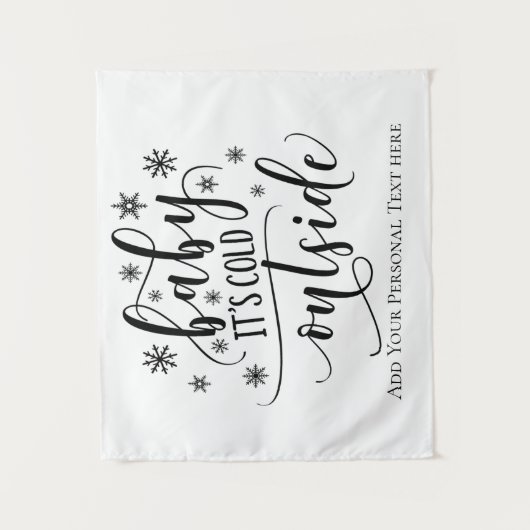 De gepersonaliseerde Baby van de Calligrafie zijn Wandkleed (Voorkant)