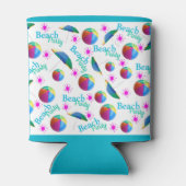 De gepersonaliseerde Beach Partij kan Sjabloon Blikjeskoeler (Achterkant)