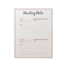 De gepersonaliseerde Blocnote van de Vergadering