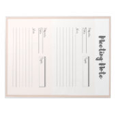 De gepersonaliseerde Blocnote van de Vergadering (Voorkant)