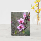 De Gepersonaliseerde Bloesem van de perzik - Kaart (Gele Bloem)