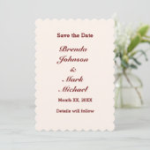 De gepersonaliseerde Bride & Groom sparen de Vlakk Save The Date (Staand voorkant)