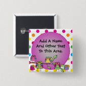 De Gepersonaliseerde Button van de Uil van de (Voorkant /achterkant)