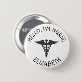 De gepersonaliseerde Button van de Verpleegster va (Voorkant /achterkant)
