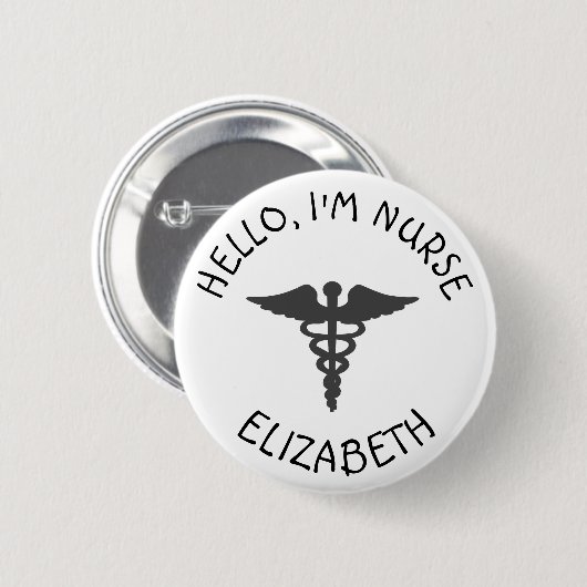 De gepersonaliseerde Button van de Verpleegster va (Voorkant /achterkant)