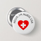 De gepersonaliseerde Button van de Verpleegster va (Voorkant /achterkant)