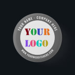 De gepersonaliseerde Button van het Bedrijf Logo,<br><div class="desc">Aangepaste kleuren en lettertype - Uw Logo en tekst promotionele zakelijke persoonlijke Buttonnen / Gift - Voeg uw Logo/Afbeelding en tekst/informatie toe - vergroot en beweeg elementen met aanpassingsgereedschap. Kies / voeg uw favoriete achtergrond en tekstkleuren / sont / size toe! Gebruik alsjeblieft je logo - afbeelding dat niemand schaadt!!!...</div>