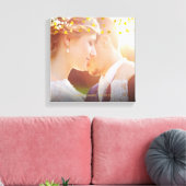 De gepersonaliseerde Confettien van de Harten van Canvas Afdruk (Insitu (Woonkamer))