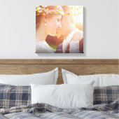 De gepersonaliseerde Confettien van de Harten van Canvas Afdruk (Insitu (Slaapkamer))